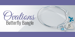 Ovations Butterfly Bangle for Ovarian Cancer Patients